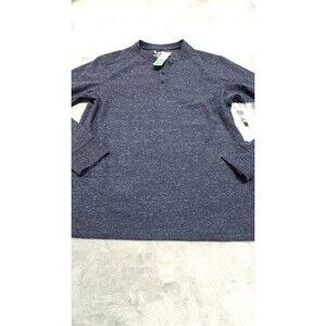 01 Algo Men's Size Large Navy Blue Long Sleeve Casual Butto Shirt NWT